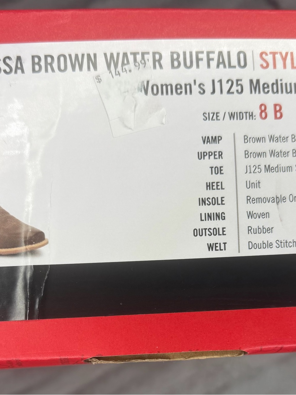 NEW Justin Boots Women's Jesse Brown Western Cowgirl Boots - Square Toe 8 B - Picture 9 of 9